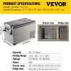imageVEVOR NLS45 12 Volt Car Refrigerator Fridge 32 L Dual Zone Portable Freezer 468 Adjustable Range 1224V DC and 100240V AC Compressor Cooler for Outdoor Camping RV Bule and greySingle Zone 37QT