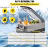 imageVEVOR NLS45 12 Volt Car Refrigerator Fridge 32 L Dual Zone Portable Freezer 468 Adjustable Range 1224V DC and 100240V AC Compressor Cooler for Outdoor Camping RV Bule and greySingle Zone 48QT