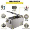 imageVEVOR NLS45 12 Volt Car Refrigerator Fridge 32 L Dual Zone Portable Freezer 468 Adjustable Range 1224V DC and 100240V AC Compressor Cooler for Outdoor Camping RV Bule and greySingle Zone 37QT
