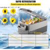 imageVEVOR NLS45 12 Volt Car Refrigerator Fridge 32 L Dual Zone Portable Freezer 468 Adjustable Range 1224V DC and 100240V AC Compressor Cooler for Outdoor Camping RV Bule and greySingle Zone 58QT