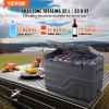 imageVEVOR NLS45 12 Volt Car Refrigerator Fridge 32 L Dual Zone Portable Freezer 468 Adjustable Range 1224V DC and 100240V AC Compressor Cooler for Outdoor Camping RV Bule and greyDual Zone 338QT
