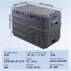 imageVEVOR NLS45 12 Volt Car Refrigerator Fridge 32 L Dual Zone Portable Freezer 468 Adjustable Range 1224V DC and 100240V AC Compressor Cooler for Outdoor Camping RV Bule and greyDual Zone 338QT