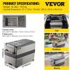 imageVEVOR NLS45 12 Volt Car Refrigerator Fridge 32 L Dual Zone Portable Freezer 468 Adjustable Range 1224V DC and 100240V AC Compressor Cooler for Outdoor Camping RV Bule and greySingle Zone 48QT