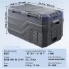imageVEVOR NLS45 12 Volt Car Refrigerator Fridge 32 L Dual Zone Portable Freezer 468 Adjustable Range 1224V DC and 100240V AC Compressor Cooler for Outdoor Camping RV Bule and greyDual Zone 264QT