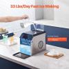 imageVEVOR Nugget Ice Maker 33lbs24H Pebble Ice Maker with Self Cleaning Chewable Ice Maker with Ice Scoop ampamp Drip Tray Stainless Steel Ice Machine with Convenient Ice Transfer for Home Kitchen Office