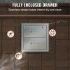 imageVEVOR Outdoor Kitchen Trash Drawer 197quotW x 29quotH x 157quotD Inch Outdoor Kitchen Drawers Stainless Steel for Outdoor BBQ Island KitchenDouble Access Drawer