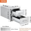 imageVEVOR Outdoor Kitchen Trash Drawer 197quotW x 29quotH x 157quotD Inch Outdoor Kitchen Drawers Stainless Steel for Outdoor BBQ Island KitchenDouble Access Drawer