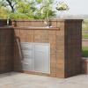imageVEVOR Outdoor Kitchen Trash Drawer 197quotW x 29quotH x 157quotD Inch Outdoor Kitchen Drawers Stainless Steel for Outdoor BBQ Island KitchenDrawer and Door Combo
