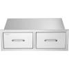 imageVEVOR Outdoor Kitchen Trash Drawer 197quotW x 29quotH x 157quotD Inch Outdoor Kitchen Drawers Stainless Steel for Outdoor BBQ Island KitchenHorizontal