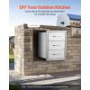 imageVEVOR Outdoor Kitchen Trash Drawer 197quotW x 29quotH x 157quotD Inch Outdoor Kitchen Drawers Stainless Steel for Outdoor BBQ Island KitchenModern