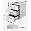 imageVEVOR Outdoor Kitchen Trash Drawer 197quotW x 29quotH x 157quotD Inch Outdoor Kitchen Drawers Stainless Steel for Outdoor BBQ Island KitchenModern