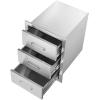 imageVEVOR Outdoor Kitchen Trash Drawer 197quotW x 29quotH x 157quotD Inch Outdoor Kitchen Drawers Stainless Steel for Outdoor BBQ Island KitchenModern