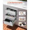 imageVEVOR Outdoor Kitchen Trash Drawer 197quotW x 29quotH x 157quotD Inch Outdoor Kitchen Drawers Stainless Steel for Outdoor BBQ Island KitchenModern