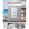 imageVEVOR Outdoor Kitchen Trash Drawer 197quotW x 29quotH x 157quotD Inch Outdoor Kitchen Drawers Stainless Steel for Outdoor BBQ Island KitchenModern