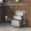 imageVEVOR Outdoor Kitchen Trash Drawer 197quotW x 29quotH x 157quotD Inch Outdoor Kitchen Drawers Stainless Steel for Outdoor BBQ Island KitchenTriple Access Drawer