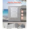 imageVEVOR Outdoor Kitchen Trash Drawer 197quotW x 29quotH x 157quotD Inch Outdoor Kitchen Drawers Stainless Steel for Outdoor BBQ Island KitchenTriple Access Drawer