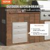 imageVEVOR Outdoor Kitchen Trash Drawer 197quotW x 29quotH x 157quotD Inch Outdoor Kitchen Drawers Stainless Steel for Outdoor BBQ Island KitchenTriple Access Drawer