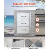imageVEVOR Outdoor Kitchen Trash Drawer 197quotW x 29quotH x 157quotD Inch Outdoor Kitchen Drawers Stainless Steel for Outdoor BBQ Island KitchenVertical