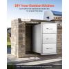 imageVEVOR Outdoor Kitchen Trash Drawer 197quotW x 29quotH x 157quotD Inch Outdoor Kitchen Drawers Stainless Steel for Outdoor BBQ Island KitchenVertical