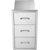 imageVEVOR Outdoor Kitchen Trash Drawer 197quotW x 29quotH x 157quotD Inch Outdoor Kitchen Drawers Stainless Steel for Outdoor BBQ Island KitchenVertical