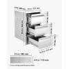 imageVEVOR Outdoor Kitchen Trash Drawer 197quotW x 29quotH x 157quotD Inch Outdoor Kitchen Drawers Stainless Steel for Outdoor BBQ Island KitchenVertical