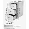 imageVEVOR Outdoor Kitchen Trash Drawer 197quotW x 29quotH x 157quotD Inch Outdoor Kitchen Drawers Stainless Steel for Outdoor BBQ Island KitchenVertical