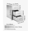 imageVEVOR Outdoor Kitchen Trash Drawer 197quotW x 29quotH x 157quotD Inch Outdoor Kitchen Drawers Stainless Steel for Outdoor BBQ Island KitchenVertical