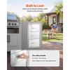 imageVEVOR Outdoor Kitchen Trash Drawer 197quotW x 29quotH x 157quotD Inch Outdoor Kitchen Drawers Stainless Steel for Outdoor BBQ Island KitchenVertical