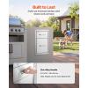 imageVEVOR Outdoor Kitchen Trash Drawer 197quotW x 29quotH x 157quotD Inch Outdoor Kitchen Drawers Stainless Steel for Outdoor BBQ Island KitchenVertical