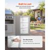 imageVEVOR Outdoor Kitchen Trash Drawer 197quotW x 29quotH x 157quotD Inch Outdoor Kitchen Drawers Stainless Steel for Outdoor BBQ Island KitchenVertical