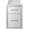 imageVEVOR Outdoor Kitchen Trash Drawer 197quotW x 29quotH x 157quotD Inch Outdoor Kitchen Drawers Stainless Steel for Outdoor BBQ Island KitchenVertical
