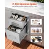 imageVEVOR Outdoor Kitchen Trash Drawer 197quotW x 29quotH x 157quotD Inch Outdoor Kitchen Drawers Stainless Steel for Outdoor BBQ Island KitchenVertical