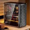 imageVEVOR PC Gaming Case MidTower Computer Case with HighAirflow Tempered Glass Panel Dust Filter 2 x 120 mm Fans Cable Management for GPU up to 360 mm in Length Compatible with ATXMATXITXFullTower