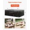 imageVEVOR Patio Furniture Cover 420D Heavy Duty Waterproof Outdoor Dining Table and Chairs Cover Large Rectangular Patio Table Covers with Air Vent for All Weather 126L x 63W x 28H inch Black