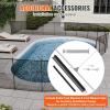 imageVEVOR Pool Fence 4 x 12 FT Pool Fences for Inground Pools Removable Pool Fencing Easy DIY Installation Swimming Pool Fence 340gms Teslin PVC Pool Fence Mesh Protects Kids and PetsStainless Feet
