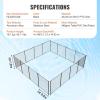 imageVEVOR Pool Fence 4 x 12 FT Pool Fences for Inground Pools Removable Pool Fencing Easy DIY Installation Swimming Pool Fence 340gms Teslin PVC Pool Fence Mesh Protects Kids and Pets4FTx48FT