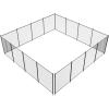 imageVEVOR Pool Fence 4 x 12 FT Pool Fences for Inground Pools Removable Pool Fencing Easy DIY Installation Swimming Pool Fence 340gms Teslin PVC Pool Fence Mesh Protects Kids and Pets4FTx48FT