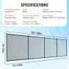 imageVEVOR Pool Fence 4 x 12 FT Pool Fences for Inground Pools Removable Pool Fencing Easy DIY Installation Swimming Pool Fence 340gms Teslin PVC Pool Fence Mesh Protects Kids and Pets4FTx12FT