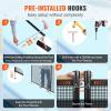 imageVEVOR Pool Fence 4 x 12 FT Pool Fences for Inground Pools Removable Pool Fencing Easy DIY Installation Swimming Pool Fence 340gms Teslin PVC Pool Fence Mesh Protects Kids and PetsStainless Feet