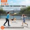 imageVEVOR Pool Fence 4 x 12 FT Pool Fences for Inground Pools Removable Pool Fencing Easy DIY Installation Swimming Pool Fence 340gms Teslin PVC Pool Fence Mesh Protects Kids and PetsStainless Feet