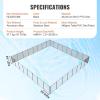 imageVEVOR Pool Fence 4 x 12 FT Pool Fences for Inground Pools Removable Pool Fencing Easy DIY Installation Swimming Pool Fence 340gms Teslin PVC Pool Fence Mesh Protects Kids and Pets4FTx96FT