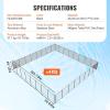 imageVEVOR Pool Fence 4 x 12 FT Pool Fences for Inground Pools Removable Pool Fencing Easy DIY Installation Swimming Pool Fence 340gms Teslin PVC Pool Fence Mesh Protects Kids and PetsStainless Feet