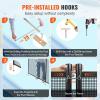 imageVEVOR Pool Fence 4 x 12 FT Pool Fences for Inground Pools Removable Pool Fencing Easy DIY Installation Swimming Pool Fence 340gms Teslin PVC Pool Fence Mesh Protects Kids and Pets4FTx12FT