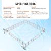 imageVEVOR Pool Fence 4 x 12 FT Pool Fences for Inground Pools Removable Pool Fencing Easy DIY Installation Swimming Pool Fence 340gms Teslin PVC Pool Fence Mesh Protects Kids and Pets4FTx108FT