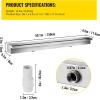 imageVEVOR Pool Fountain Stainless Steel Pool Waterfall Spillway with Pipe Connector Rectangular Garden Outdoor 591quot59in