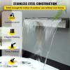 imageVEVOR Pool Fountain Stainless Steel Pool Waterfall Spillway with Pipe Connector Rectangular Garden Outdoor 591quot59in