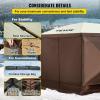 imageVEVOR Pop Up Gazebo Screen Tent 6 Sided Canopy Sun Shelter with 6 Removable Privacy Wind Cloths ampamp Mesh Windows 10x10FT Quick Set Screen Tent with Mosquito Netting Army GreenBrown