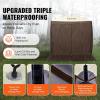 imageVEVOR Pop Up Gazebo Screen Tent 6 Sided Canopy Sun Shelter with 6 Removable Privacy Wind Cloths ampamp Mesh Windows 10x10FT Quick Set Screen Tent with Mosquito Netting Army GreenBrown