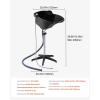 imageVEVOR Portable Shampoo Bowl Shampoo Sink for Washing Hair with Electric Pump Includes 2 Buckets 2 Showerheads Drain Hose Height and Angle Adjustable Portable Wash Bowl for Home Salon Use BlackHair sink w shower head