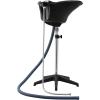 imageVEVOR Portable Shampoo Bowl Shampoo Sink for Washing Hair with Electric Pump Includes 2 Buckets 2 Showerheads Drain Hose Height and Angle Adjustable Portable Wash Bowl for Home Salon Use BlackHair sink w shower head